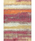 Contemporary POP Modern Abstract Vintage Cream/Pink 3 ft. x 5 ft. Area Rug