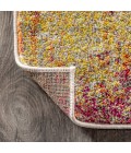 Contemporary POP Modern Abstract Vintage Cream/Pink 3 ft. x 5 ft. Area Rug
