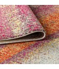 Contemporary POP Modern Abstract Vintage Cream/Pink 3 ft. x 5 ft. Area Rug