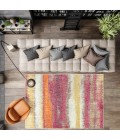 Contemporary POP Modern Abstract Vintage Cream/Pink 3 ft. x 5 ft. Area Rug