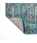 Contemporary POP Modern Abstract Vintage Cream/Turquoise 4 ft. x 6 ft. Area Rug