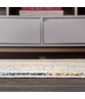 CONTEMPORARY POP Area Rug Contemporary POP Modern Abstract Vintage Waterfall Blue/Brown/Orange 2 ft. x 8 ft. Runner Rug