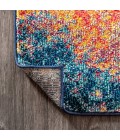 CONTEMPORARY POP Area Rug Contemporary POP Modern Abstract Cream/Blue 5 ft. x 8 ft. Area Rug