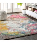 Contemporary POP Modern Abstract Yellow/Multi 4 ft. x 6 ft. Area Rug