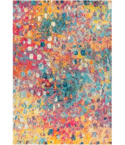 Jonathany Contemporary Pop CTP108A Multi/Yellow Area Rug 5 ft. 3 in. X 7 ft. 7 in. Rectangle