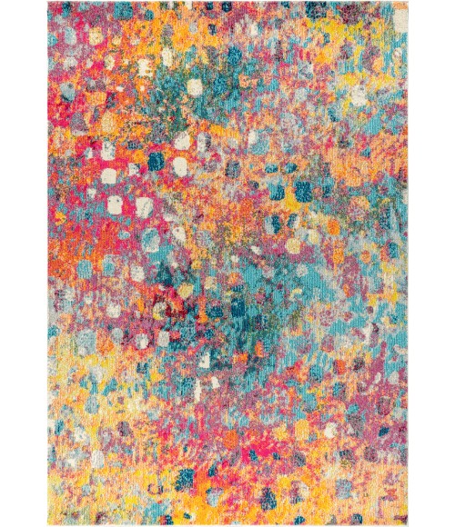 CONTEMPORARY POP Area Rug Contemporary POP Modern Abstract Multi/Yellow 5 ft. x 8 ft. Area Rug