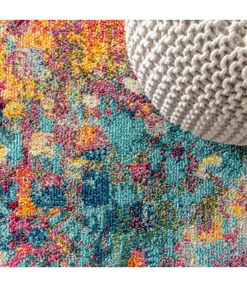 CONTEMPORARY POP Area Rug Contemporary POP Modern Abstract Multi/Yellow 5 ft. x 8 ft. Area Rug