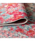 CONTEMPORARY POP Area Rug Contemporary POP Modern Abstract Blue/Red 3 ft. x 5 ft. Area Rug
