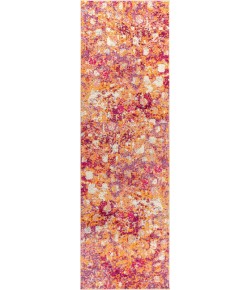 Jonathany Contemporary Pop CTP108C Pink/Orange Area Rug 2 ft. 3 in. X 8 ft. Runner