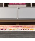 Contemporary POP Modern Abstract Pink/Orange 2 ft. x 8 ft. Runner Rug