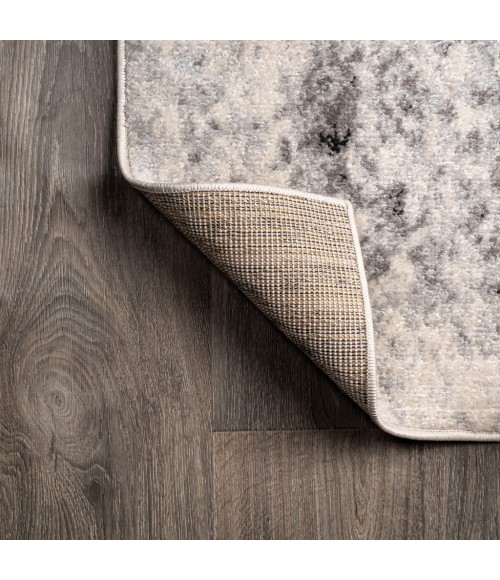 CONTEMPORARY POP Area Rug Dune Modern Abstract Cream/Gray 2 ft. x 8 ft. Runner Rug