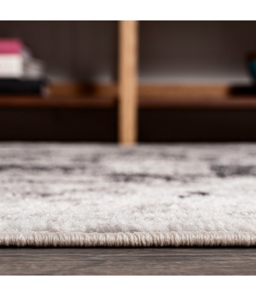 CONTEMPORARY POP Area Rug Dune Modern Abstract Cream/Gray 2 ft. x 8 ft. Runner Rug