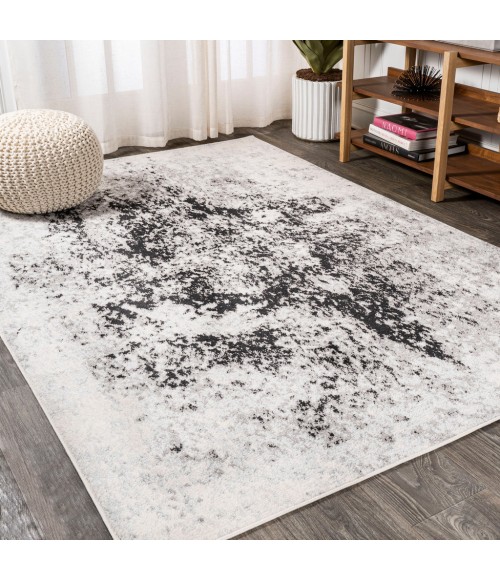 Dune Modern Abstract Cream/Gray 4 ft. x 6 ft. Area Rug