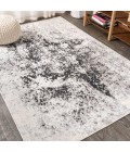 Dune Modern Abstract Cream/Gray 4 ft. x 6 ft. Area Rug