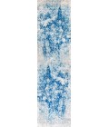 CONTEMPORARY POP Area Rug Dune Modern Abstract Cream/Blue 2 ft. x 8 ft. Runner Rug