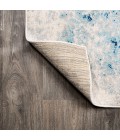 CONTEMPORARY POP Area Rug Dune Modern Abstract Cream/Blue 2 ft. x 8 ft. Runner Rug