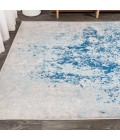 CONTEMPORARY POP Area Rug Dune Modern Abstract Cream/Blue 8 ft. x 10 ft. Area Rug