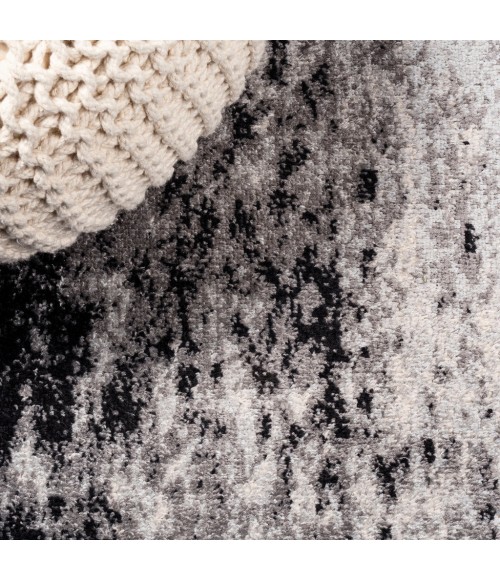 Storm Modern Abstract Gray/Cream 2 ft. x 8 ft. Runner Rug