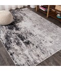 Storm Modern Abstract Gray/Cream 3 ft. x 5 ft. Area Rug