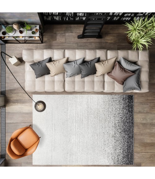 Shore Modern Gradient Gray/Cream 3 ft. x 5 ft. Area Rug