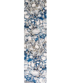 Jonathany Contemporary Pop CTP113A Dark Gray/Blue Area Rug 2 ft. 3 in. X 8 ft. Runner