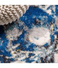 CONTEMPORARY POP Area Rug Pebble Marbled Abstract Dark Gray/Blue 3 ft. x 5 ft. Area Rug