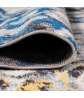 CONTEMPORARY POP Area Rug Pebble Marbled Abstract Dark Gray/Blue 3 ft. x 5 ft. Area Rug