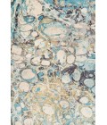 Pebble Marbled Abstract Blue/Beige 4 ft. x 6 ft. Area Rug