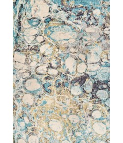 Jonathany Contemporary Pop CTP113B Blue/Beige Area Rug 4 ft. X 6 ft. Rectangle