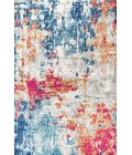 CONTEMPORARY POP Area Rug Sunset Modern Abstract Blue/Multi 4 ft. x 6 ft. Area Rug