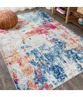 CONTEMPORARY POP Area Rug Sunset Modern Abstract Blue/Multi 4 ft. x 6 ft. Area Rug