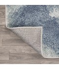 Petalo Abstract Two-Tone Modern Blue/Cream 2 ft. x 8 ft. Runner Rug