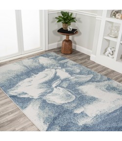 Jonathany Contemporary Pop CTP200B Blue/Cream Area Rug 2 ft. 11 in. X 5 ft. Rectangle