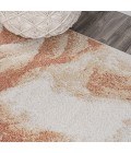 CONTEMPORARY POP Area Rug Petalo Abstract Two-Tone Modern Orange/Cream 8 ft. x 10 ft. Area Rug