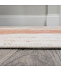 CONTEMPORARY POP Area Rug Petalo Abstract Two-Tone Modern Orange/Cream 2 ft. x 8 ft. Runner Rug