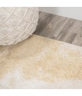 Petalo Abstract Two-Tone Modern Gold/Cream 3 ft. x 5 ft. Area Rug