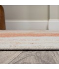 CONTEMPORARY POP Area Rug Marmo Abstract Marbled Modern Orange/Cream 2 ft. x 8 ft. Runner Rug