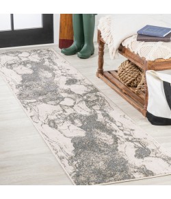 Jonathany Contemporary Pop CTP201D Gray/Cream Area Rug 2 ft. X 8 ft. Runner