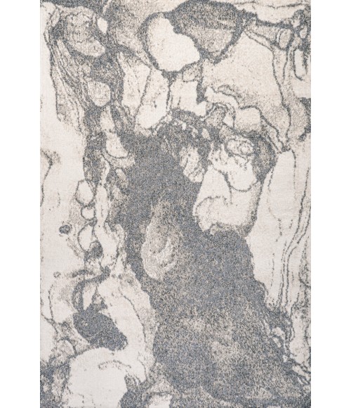 CONTEMPORARY POP Area Rug Marmo Abstract Marbled Modern Gray/Cream 5 ft. x 8 ft. Area Rug