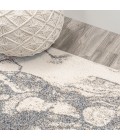 CONTEMPORARY POP Area Rug Marmo Abstract Marbled Modern Gray/Cream 5 ft. x 8 ft. Area Rug