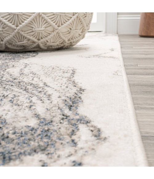 CONTEMPORARY POP Area Rug Marmo Abstract Marbled Modern Gray/Cream 5 ft. x 8 ft. Area Rug