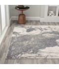 CONTEMPORARY POP Area Rug Marmo Abstract Marbled Modern Gray/Cream 5 ft. x 8 ft. Area Rug