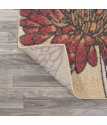 CONTEMPORARY POP Area Rug Dizi Modern Botanical Wildflower Yellow/Ivory/Red 8 ft. x 10 ft. Area Rug