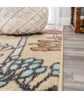 CONTEMPORARY POP Area Rug Dizi Modern Botanical Wildflower Yellow/Ivory/Red 8 ft. x 10 ft. Area Rug
