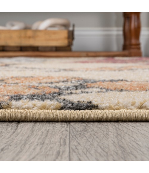 CONTEMPORARY POP Area Rug Dizi Modern Botanical Wildflower Yellow/Ivory/Red 2 ft. x 8 ft. Runner Rug