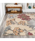 CONTEMPORARY POP Area Rug Dizi Modern Botanical Wildflower Yellow/Ivory/Red 8 ft. x 10 ft. Area Rug