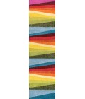 DAZZLE Area Rug Prism Geometric Striped Orange/Green/Blue 2 ft. x 8 ft. Runner Rug
