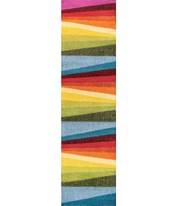 Jonathany Dazzle DZC101A Orange/Green/Blue Area Rug 2 ft. X 7 ft. 10 in. Runner