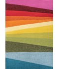 DAZZLE Area Rug Prism Geometric Striped Orange/Green/Blue 4 ft. x 6 ft. Area Rug