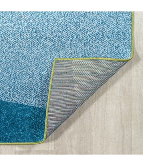 DAZZLE Area Rug Prism Geometric Striped Orange/Green/Blue 4 ft. x 6 ft. Area Rug
